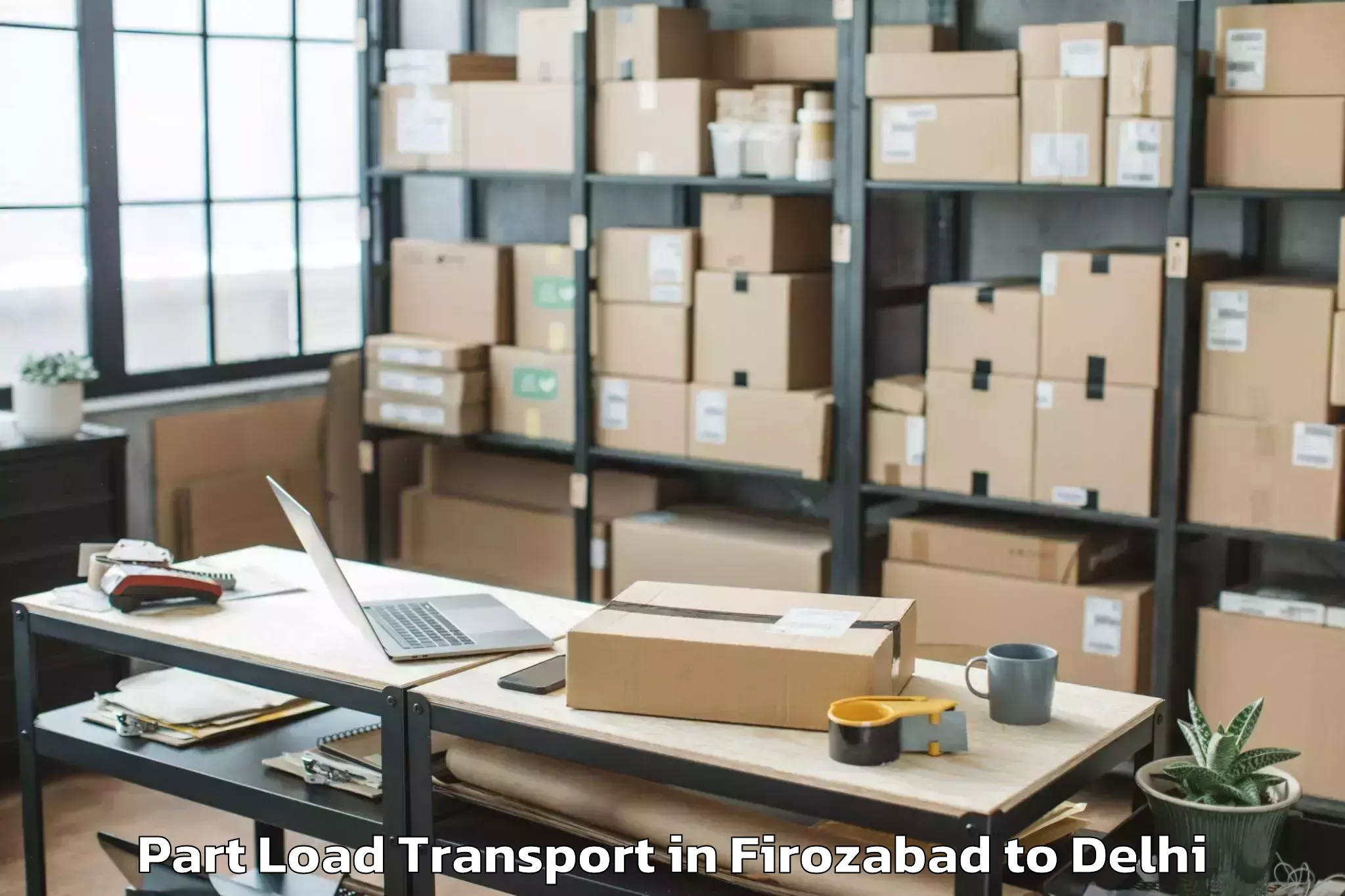 Book Firozabad to Vasant Square Mall Part Load Transport Online